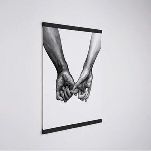 Re/Frame Magnetic Poster Print Picture Frame Hanger 13” Length Black Matte